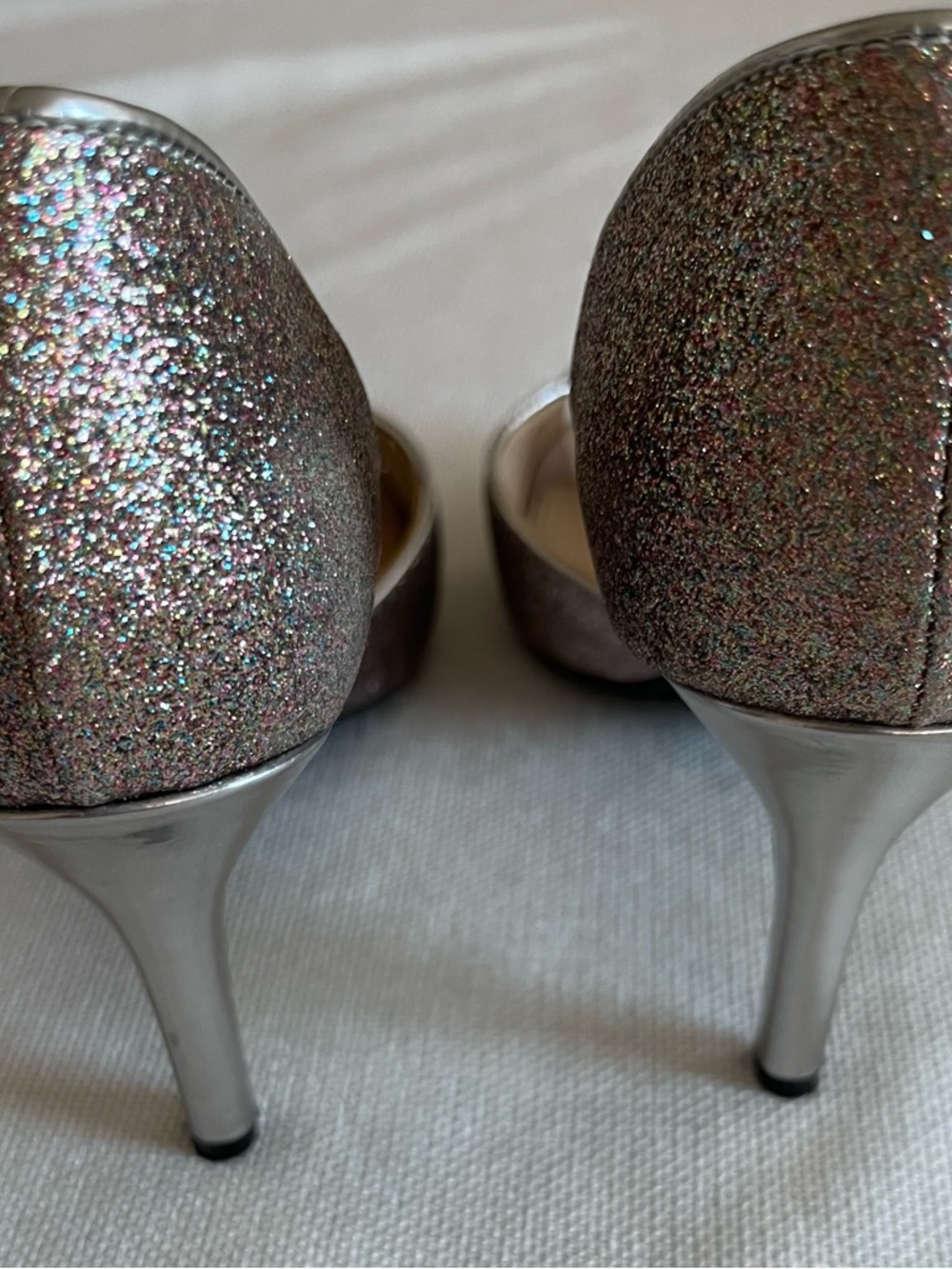 Marc Fisher sparkly peep toe heels size 7 1/2 - Picture 4 of 7
